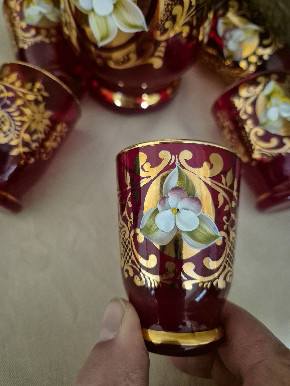 Murano Caraffe: Murano Glas Set, Karaffe und 6 Gläser, Handarbeit – Usato da Eschlikon TG venduto da zuzanka80 2