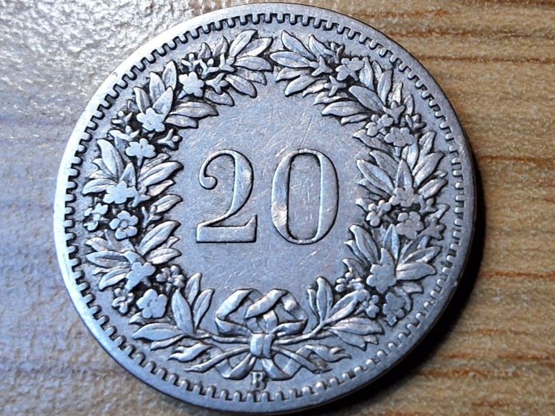 Tutti le monete: 20 Rappen 1887 – Usato da Münchenstein venduto da purbach1 7