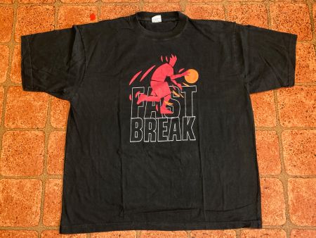 T-shirt Vintage 90s basketball Fast Break Gr. XL