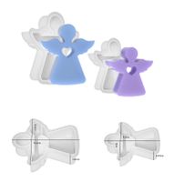 Giessform Silikonform Engel Set 2er
