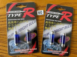 Ampoules C5W 12V 41mm BLEU Super Bright - Lumière intérieur