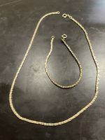Schmuckset Silber 925 vergoldet Kette und Armband