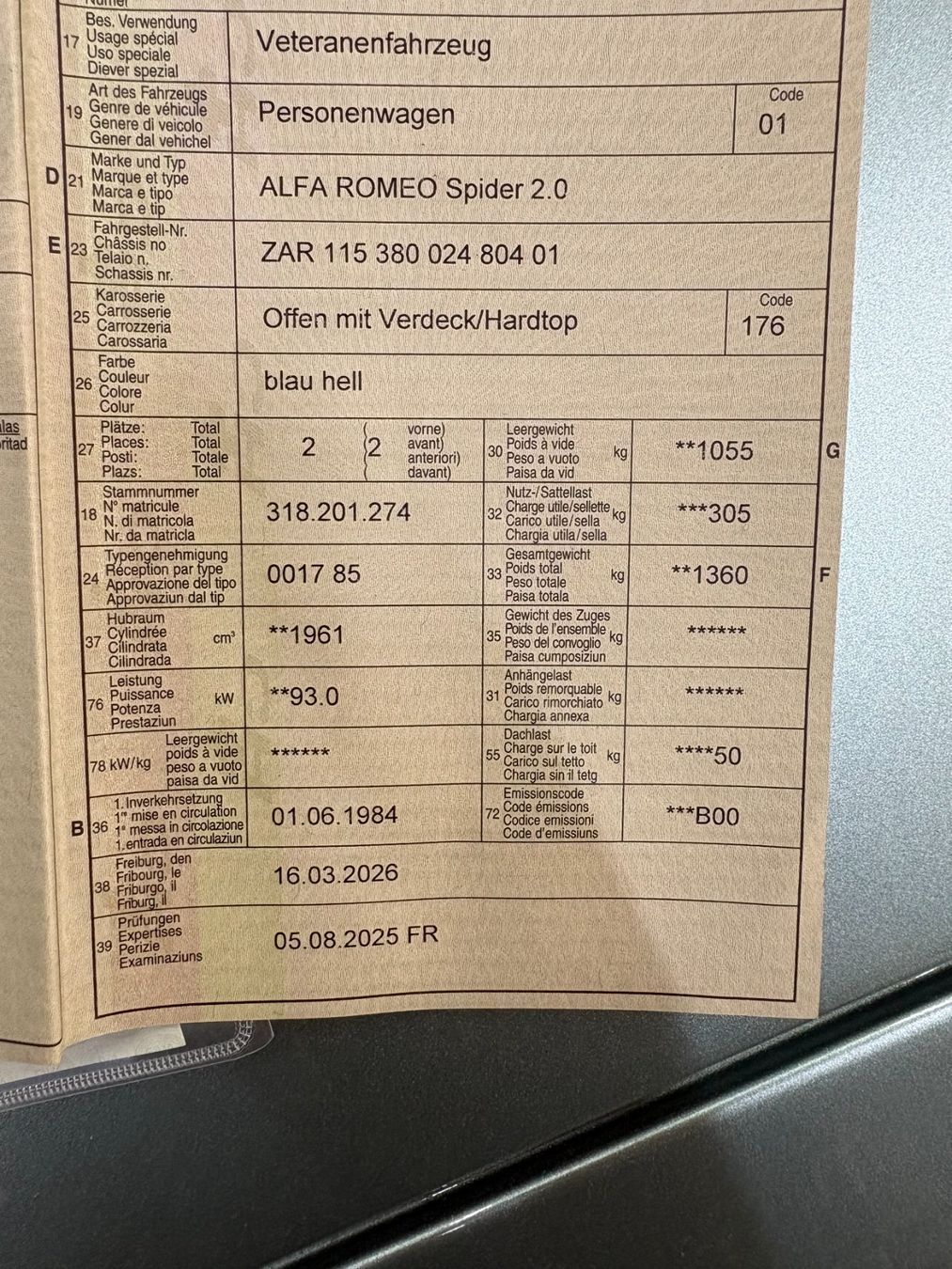 Alfa Romeo Automobili: Alfa Romeo Spider 2000 / 115 – Usato da Tafers venduto da Ichmir 9