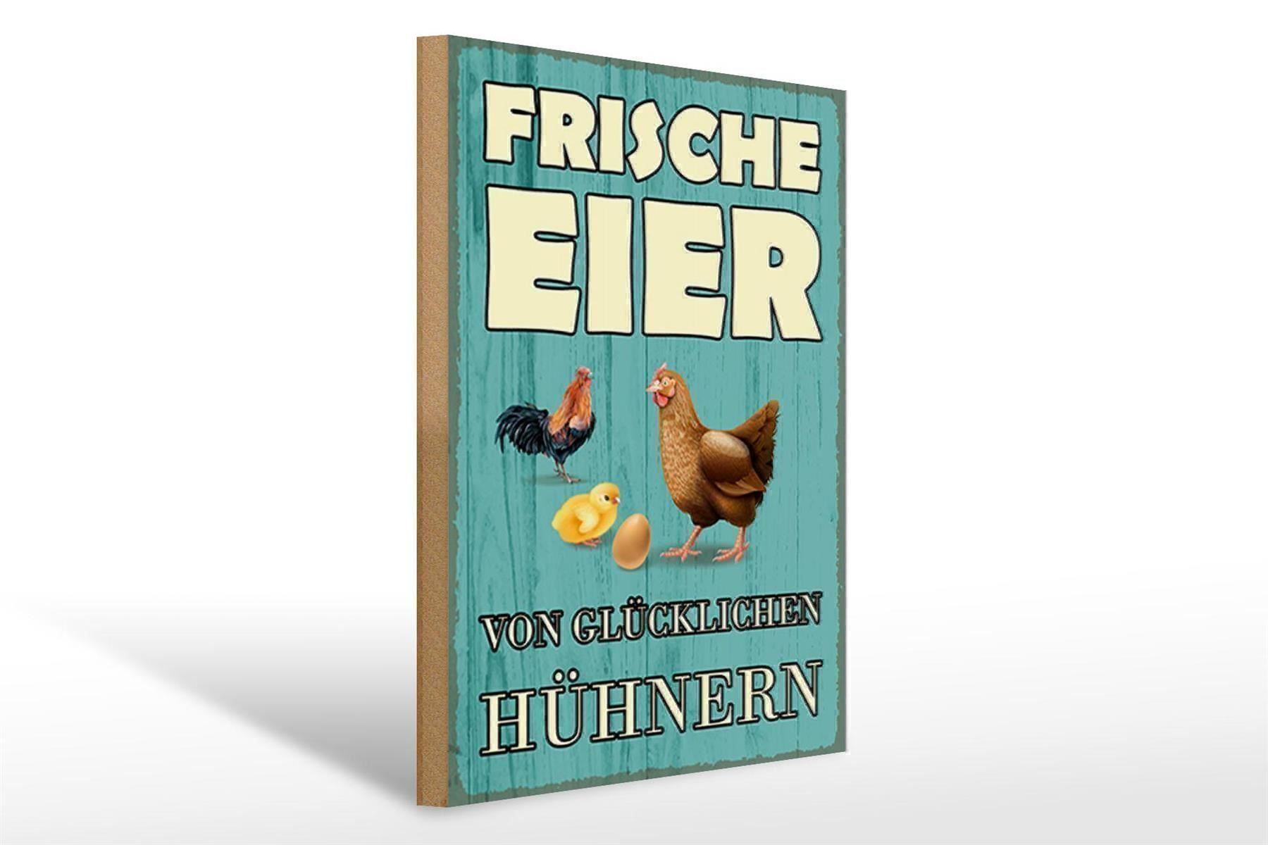 Insegne: Blechschild-FRISCHE EIER VON GLÜCK. HÜHN – Nuovo e nell'imballaggio originale da Rupperswil venduto da big-one-sale 1