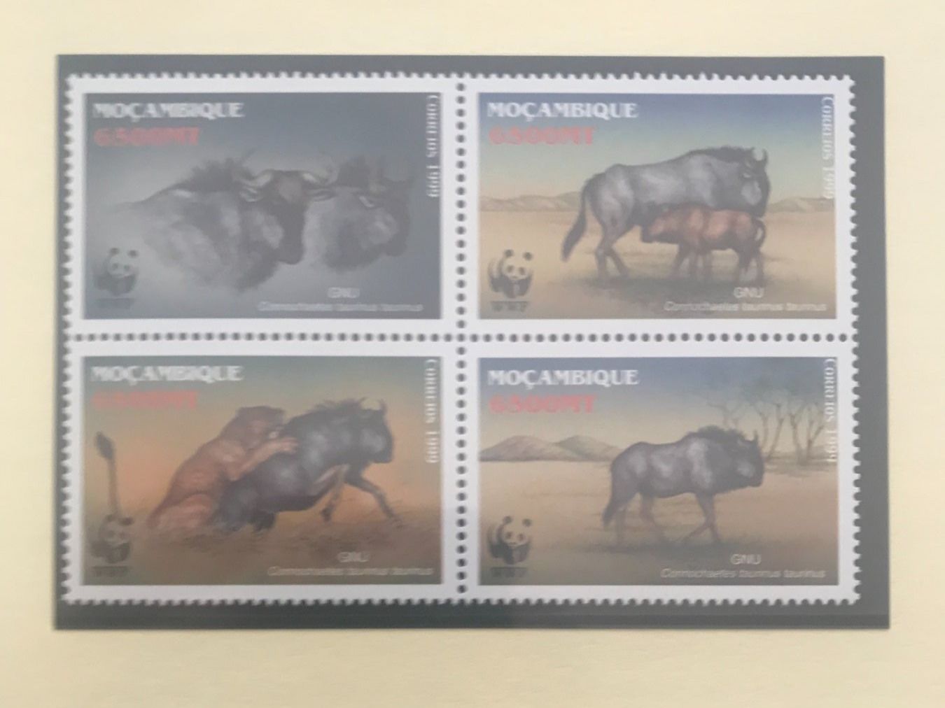Tutti i francobolli: Mosambik 2000 Satz WWF Streifengnu postfrisch 4er-Block – Nuovo (secondo la descrizione) da Liestal venduto da schnueps
