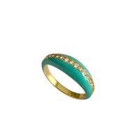 925 Silber Ring Bold grün Gr. 54