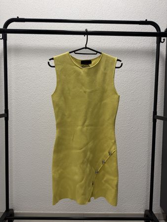 Zara Knit Dress - Lemon Yellow - Size S