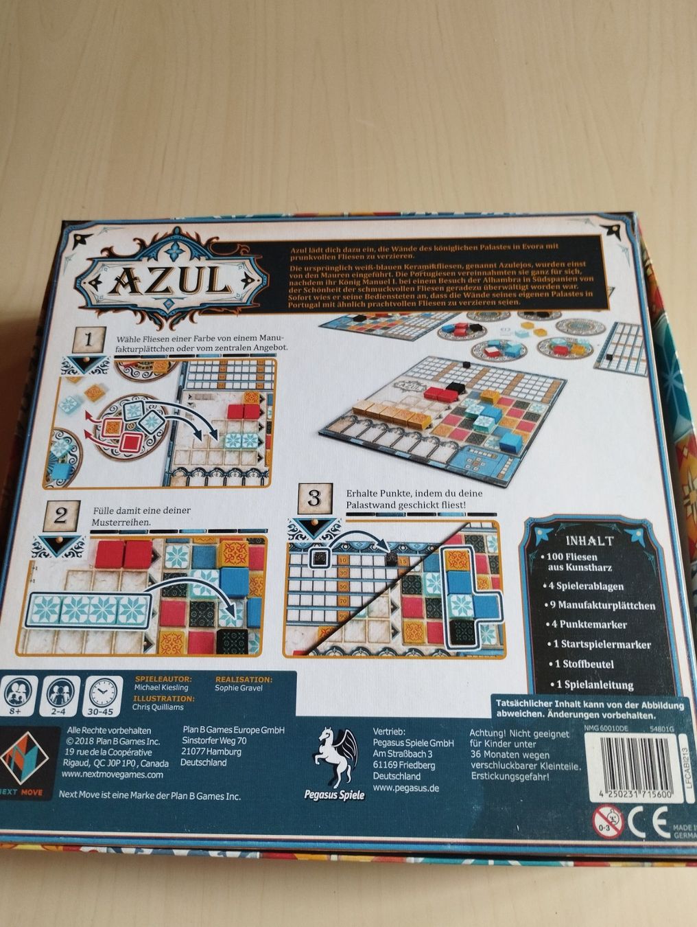 Giochi: Brettspiel AZUL von Michael Kiesling – Usato da Obermumpf venduto da amsi01 1