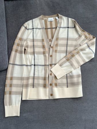 Burberry Check Cardigan Wolle-Seide, einmal getragen, Gr.S