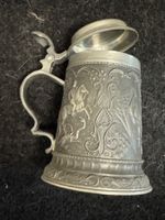Zinnkrug mit Deckel,Jagdmotive, Top Zustand,Sammler