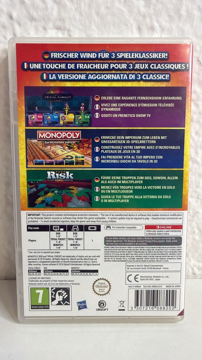 Nintendo Spiele: Nintendo Switch 3 Games in 1 Bundle - Monopoly, Risk, Trivia – Gebraucht aus Ehrendingen von bubulence 1
