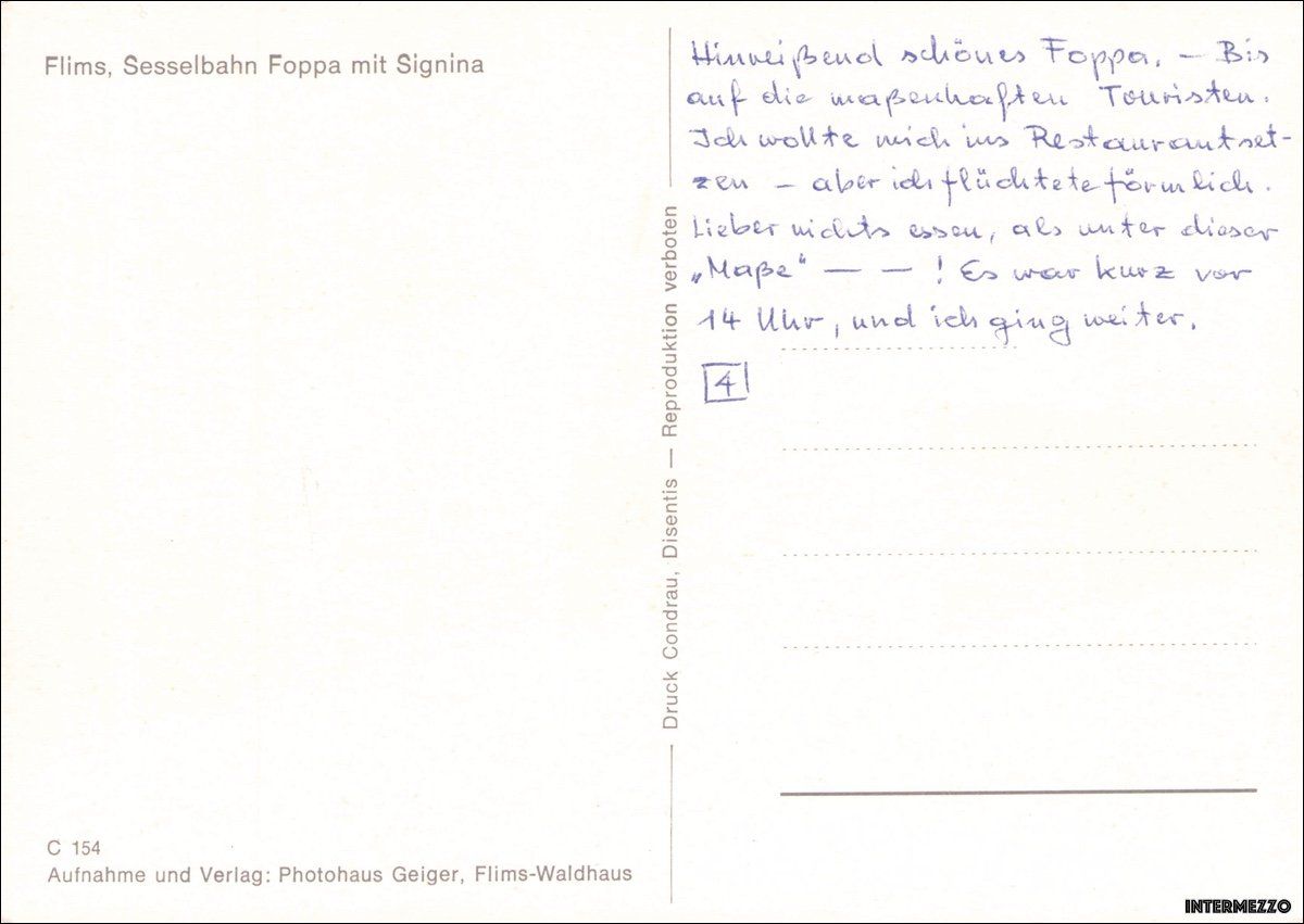 Cartoline postali: Flims GR // Sesselbahn Foppa mit Signina Winter – Usato da Basel venduto da intermezzo12 1
