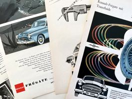 Renault - 4 Alte Werbungen / Anciennes publicités 1955/58