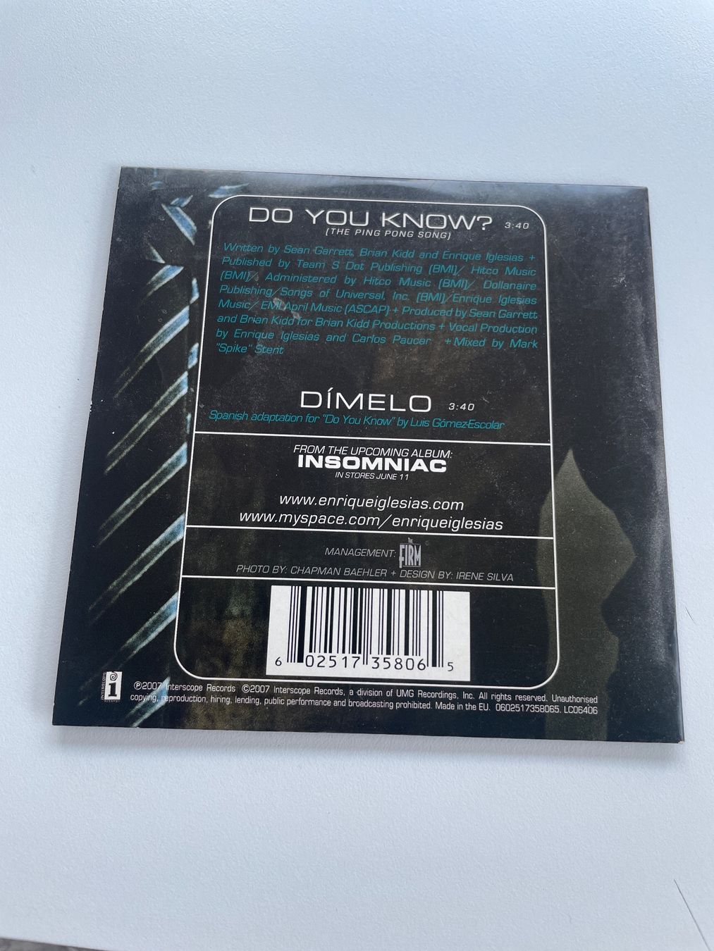 CDs: Enrique Iglesias - Do You Know? Single CD Maxi – D'occasion à Sargans par Didis 1