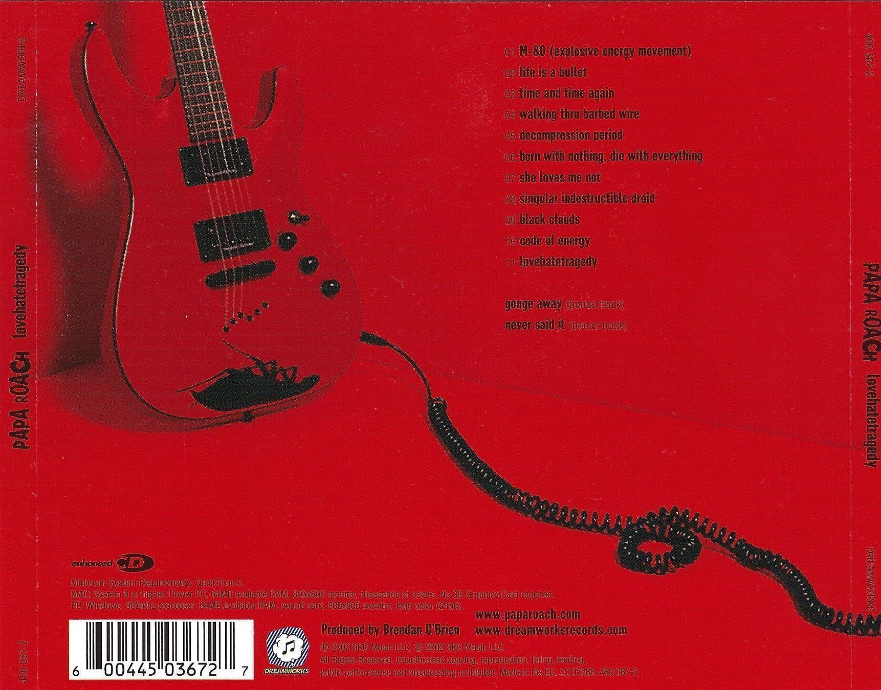 CDs: CD: PAPA ROACH - lovehatetragedy – Gebraucht aus Rotkreuz von groeli69 1