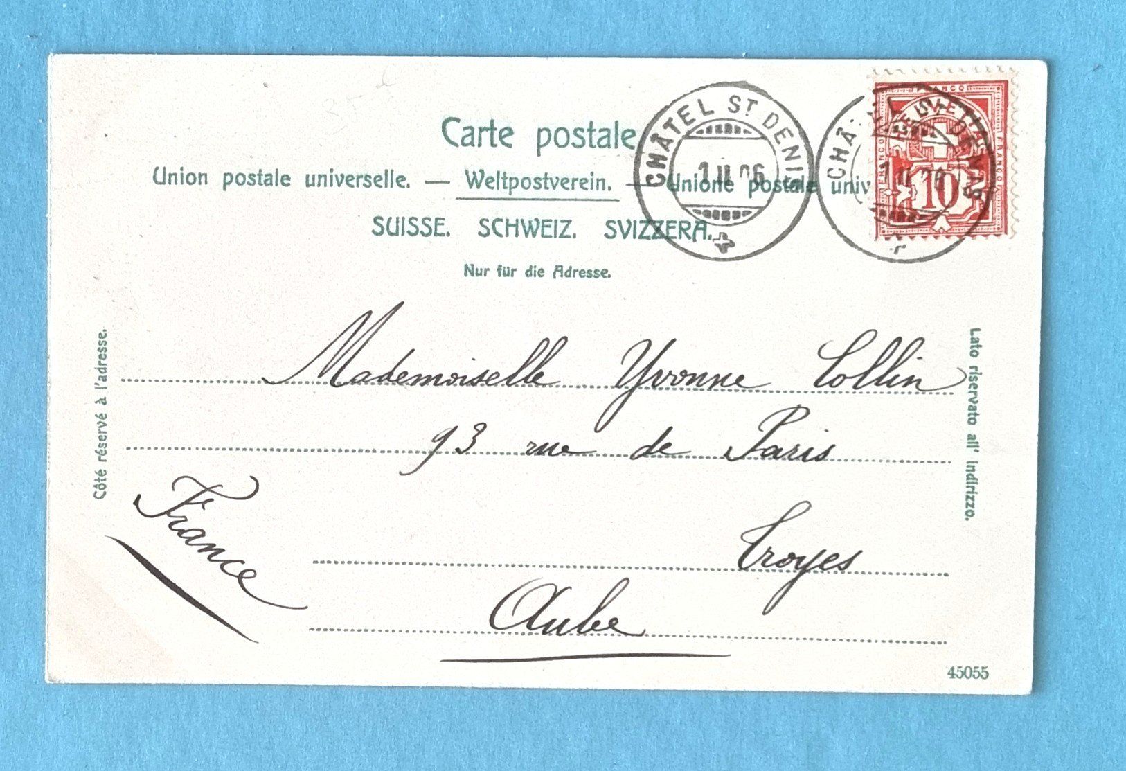 Cartoline postali: Chatel St. Denis - la Gare - Chemin de fer - 1906 – Usato da Rothrist venduto da RROENK 1
