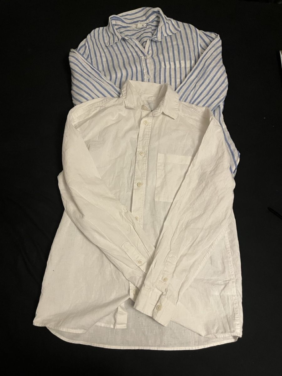 H&M Lots de vêtements: 2 Hemden Langarm Weiss und Gestreift  – Neuf (Voir description) à Olten par sae_82z2