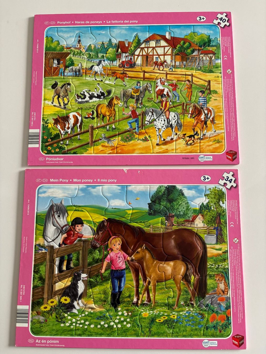 Puzzle: 2 Pferdepuzzle mit Kartonrahmen, 34 Teile – Usato da Rain venduto da liv_28js