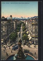 Zürich, Bahnhofstrasse mit Alfred Esche