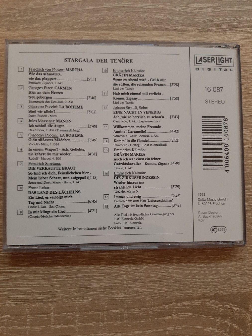 CDs: CD Stargala der Tenöre, Anders/Wunderlich/Schock – Gebraucht aus Menziken von Rien1 1