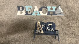 Dekoschild BEACH aus Holz - maritim für Sommerfeeling!