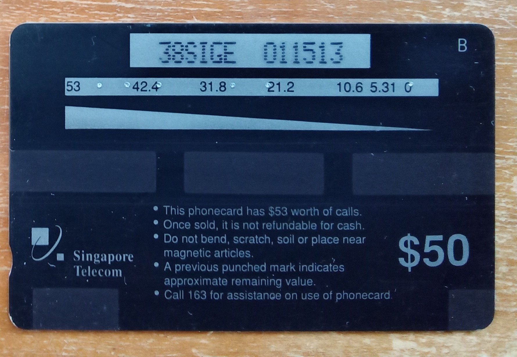 Schede telefoniche: Telefonkarte Singapur Space Shuttle 50$ – Usato da Zürich venduto da tol_b7c7 1