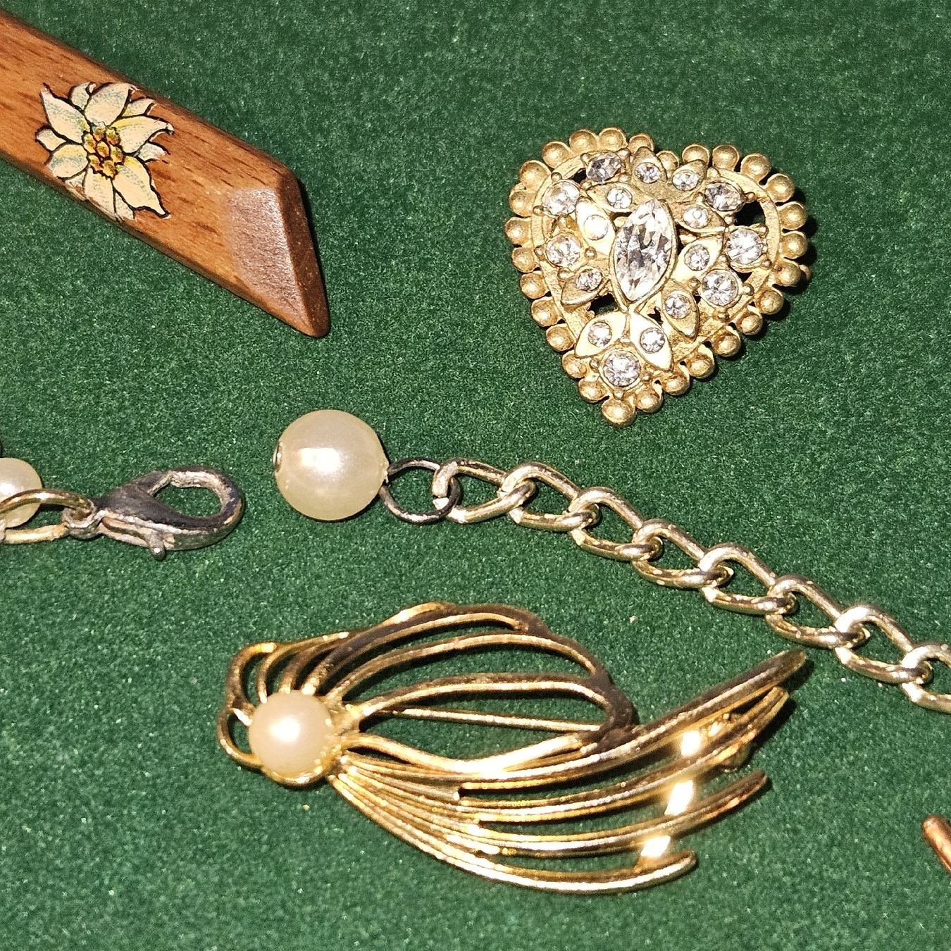 Sonstiger Schmuck: Modeschmuck Konvolut, Vintage Brosche, Kette, Ohrringe – Gebraucht aus Kriens von gra_fhn7 3