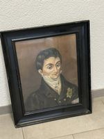 Portrait ancien encadré,signé H.Hofer,vintage art 🖼️🎨 [50]
