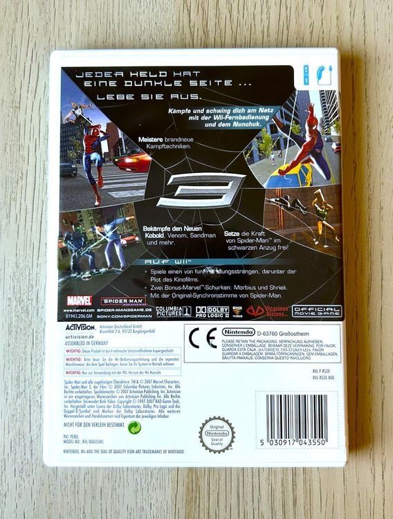 Nintendo Giochi: Spider-Man 3 Nintendo Wii – Usato da St. Gallen venduto da Alpine.Arcade 1