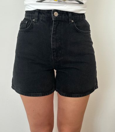 Pull&Bear Shorts, Schwarz, Denim, Gr. 36