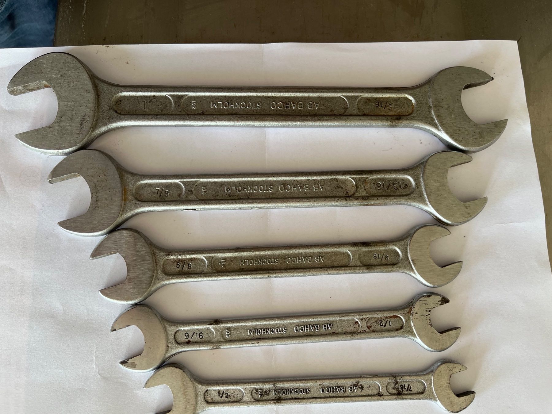 Alle Werkzeuge: Clés à fourche dimensions anglaises,  Gabel Schlüssel – Gebraucht aus St-Légier-Chiésaz von Antichorloge