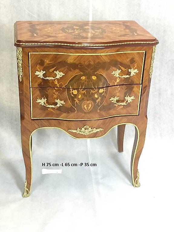 Kommoden: Commode de style Louis XV , 2 tiroirs, – Gebraucht aus geneve von louisart