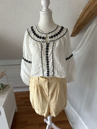 Bluse Noon weiss/schwarz Grösse M guter Zustand