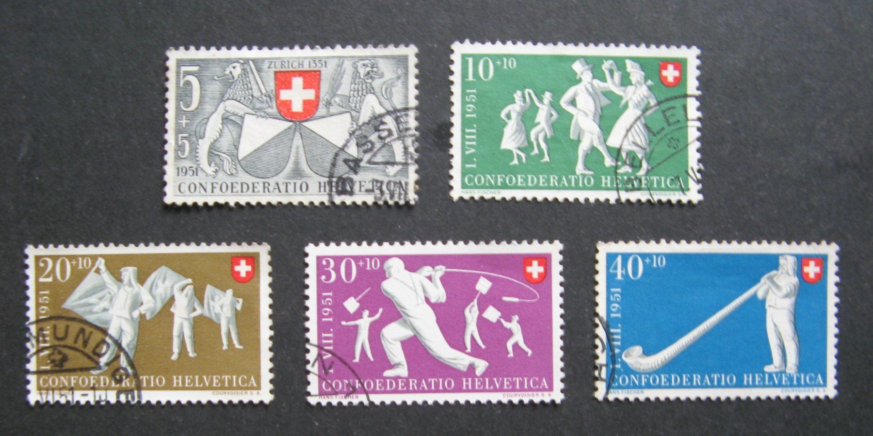 Tutti i francobolli: PP 1951 Satz gestempelt, Lot 2 – Usato da Frauenfeld venduto da Interessent1