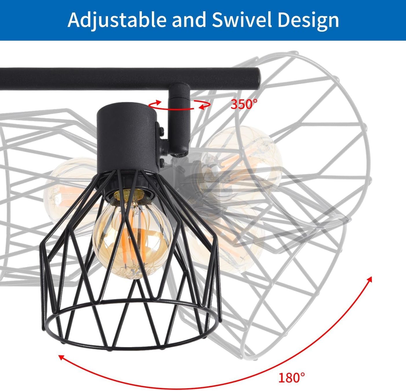 Lampadari & plafoniere: Deckenstrahler 4-flammig E14 Schwenkbar Schwarz – Nuovo e nell'imballaggio originale da Schaffhausen venduto da tra_6j5m 1