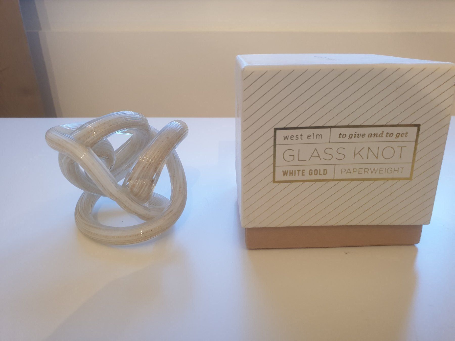 Bicchieri: PAPERWEIGHT GLASS KNOT – Nuovo e nell'imballaggio originale da Locarno venduto da ICARO8