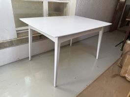 Ausziehbarer Esstisch, weiss/Holz, Top Zustand!