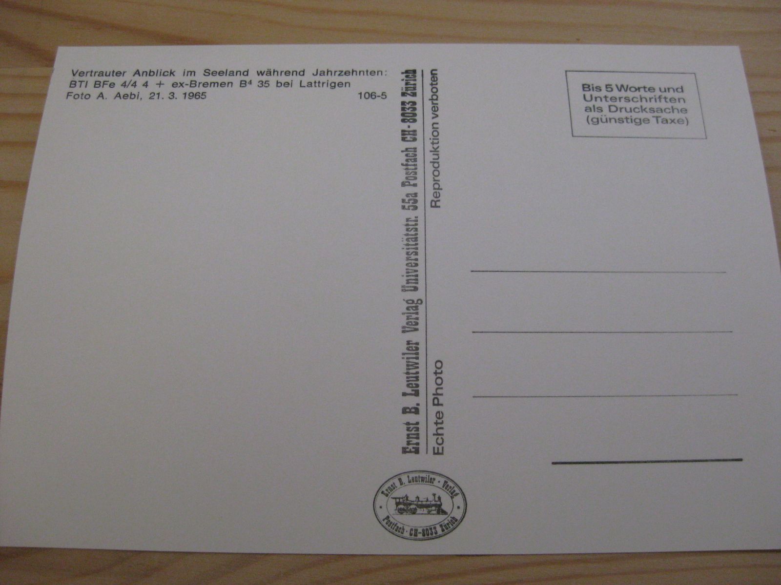 Cartes postales: AK Lattrigen mit Zug – Neuf (Voir description) à Malters par Marosko 1