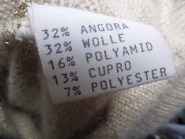 Maglioni & Felpe: Gr. 36 YARELL ecru/gold Pulli mit Wolle Angora VINTAGE – Usato da Basel venduto da FRAU.ZAUBER.MOND 3