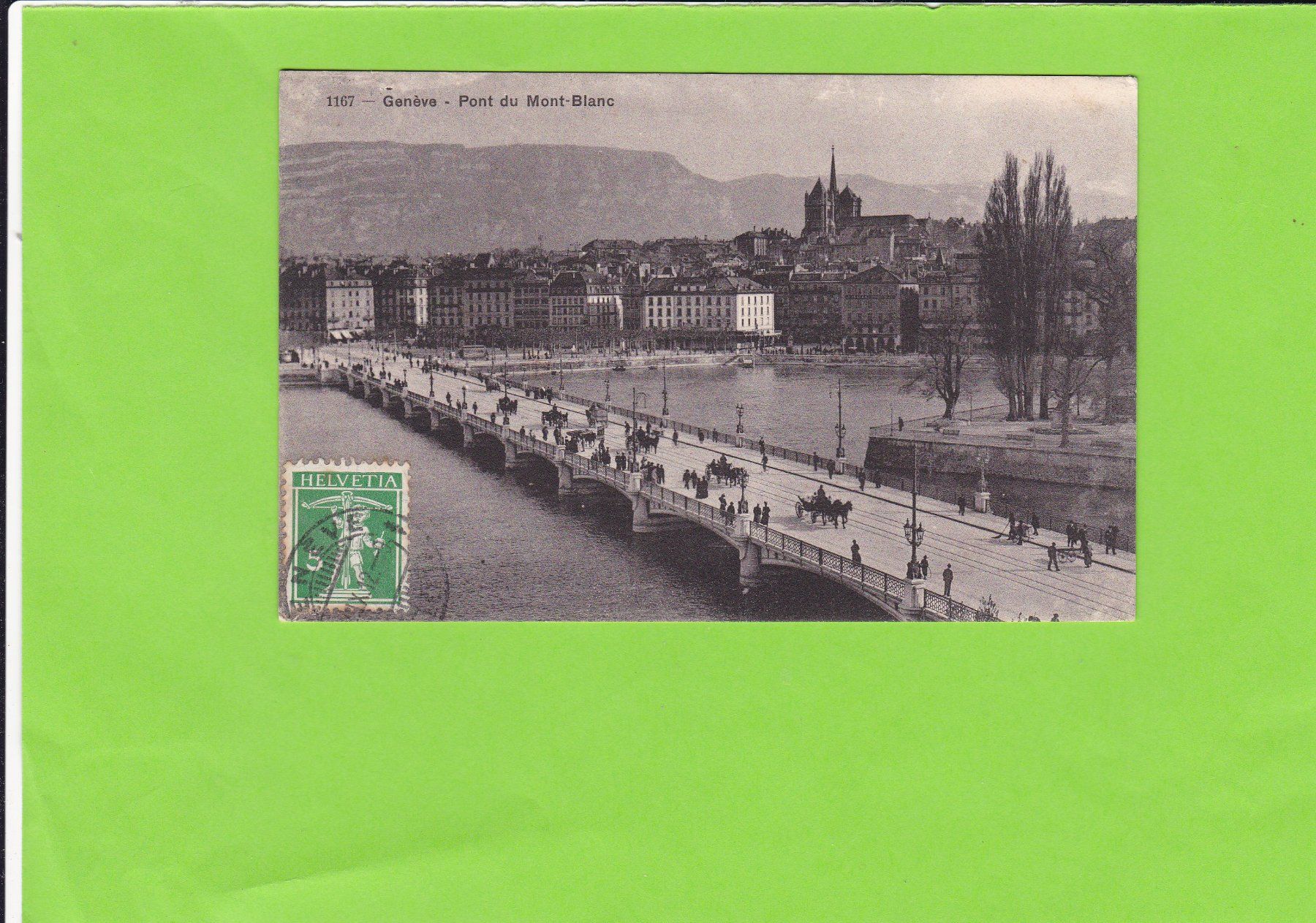Cartoline postali: Genève. Pont du Mont Blanc – Usato da St. Peterzell venduto da neckertal