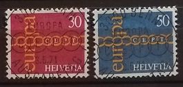 ET) 496-497, Europamarken ET Vollstempel Kt. 17.-
