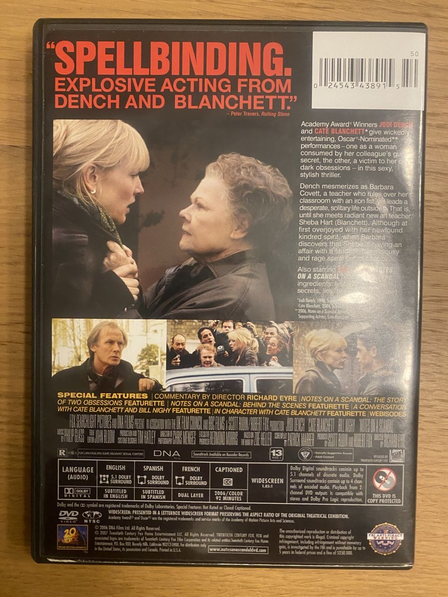Tutti i DVDs: Notes on a Scandal DVD Code 1 US Import  – Usato da Rüschlikon venduto da Granulat204 1