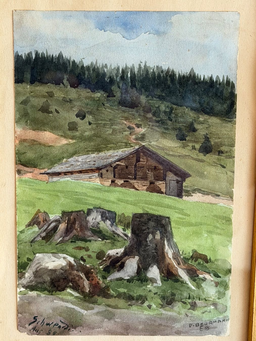 Dipinti: E. BEURMANN Original Aquarell – Usato da Basel venduto da PAUL_ART 2
