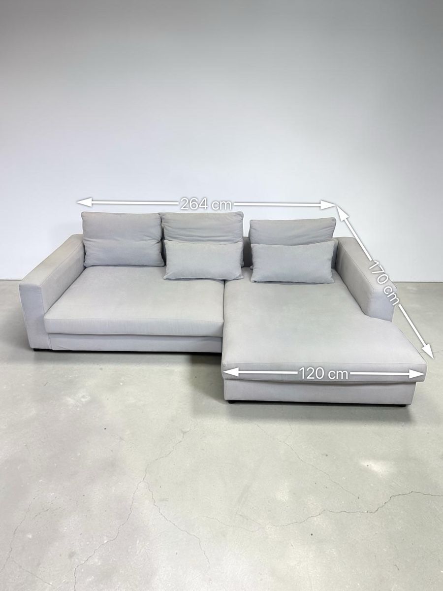 Micasa Divani: Hellgraues Ecksofa inklusive aller Kissen – Usato da Bachenbülach venduto da Sofalab.swiss 7