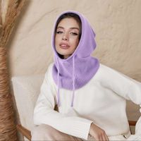 💜 Baclava Cagoule en laine lila NEW