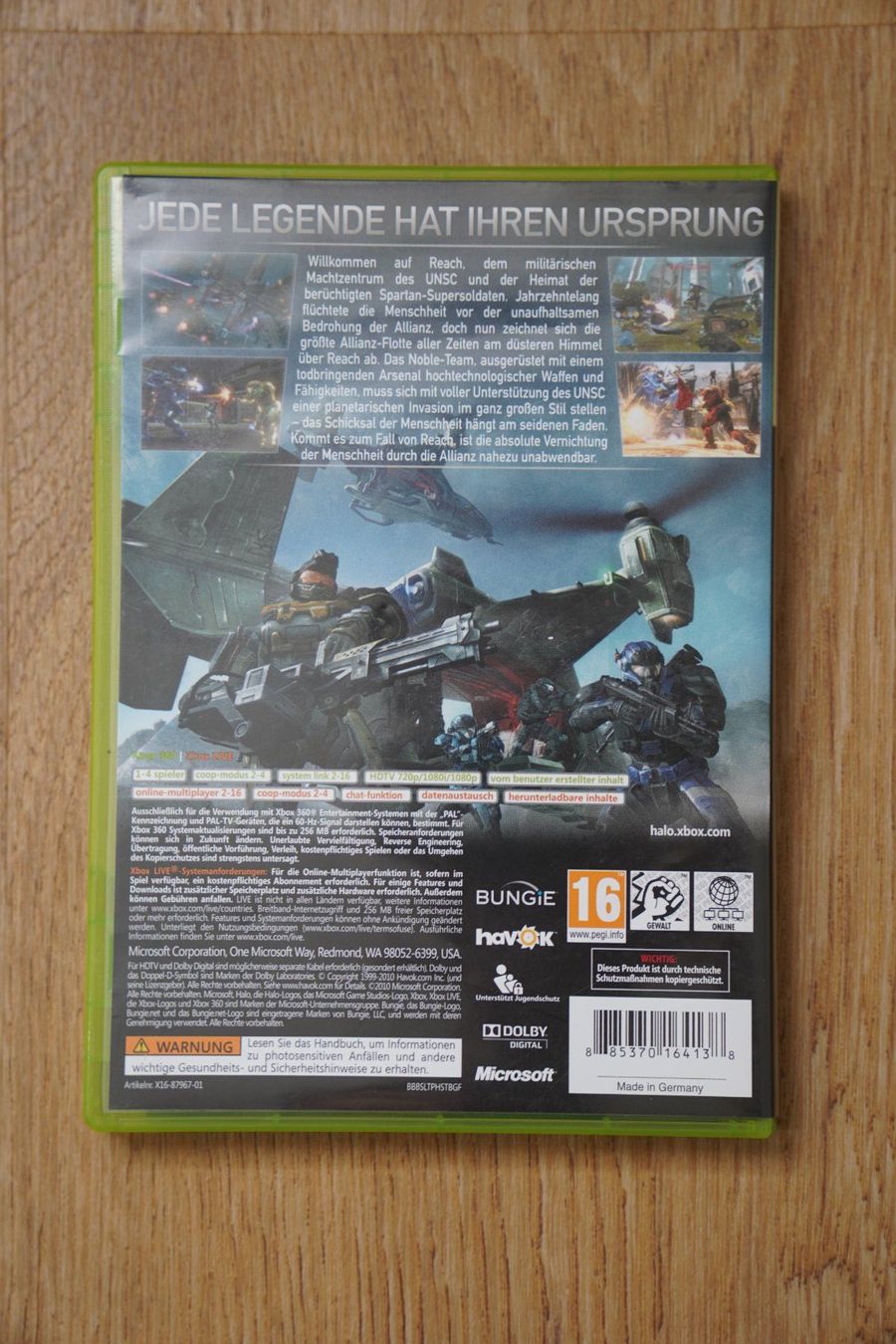 Giochi: Xbox 360 game Halo Reach – Usato da Niederuzwil venduto da S.J.21 1