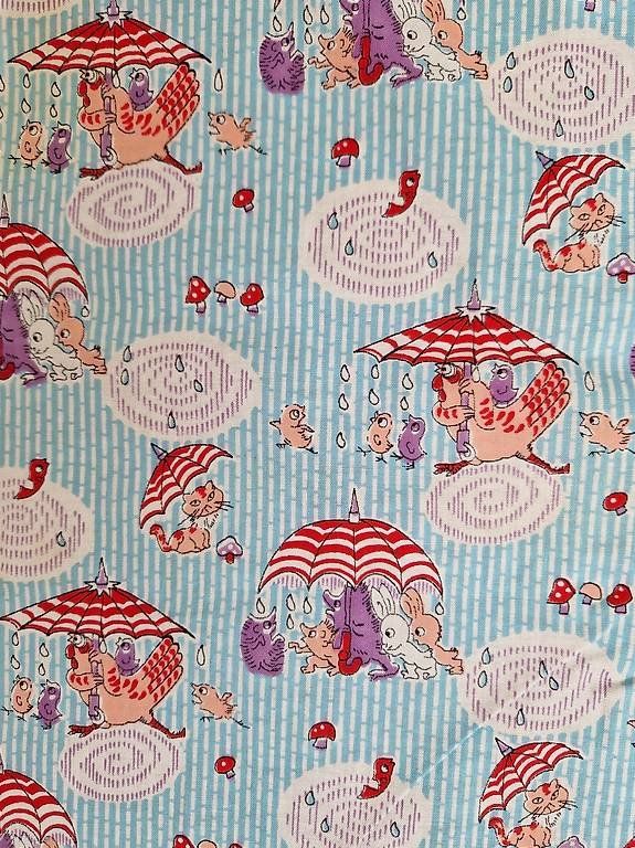 Stoffe: Vintage DDR Stoff Baumwolle blau – Neu (gemäss Beschreibung) aus Erlinsbach SO von ULIKH