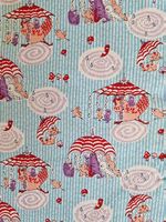 Vintage DDR Stoff Baumwolle blau