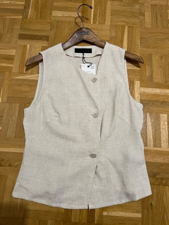 Sommer Weste aus Leinen, Beige, Grösse M, neuwertig