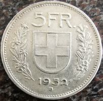 5 Franken 1952 Silber ab nur Fr. 1.- einmalige Gelegenheit